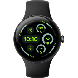 Google Pixel Watch 3 LTE 45mm Matte Black mit Armband Obsidian