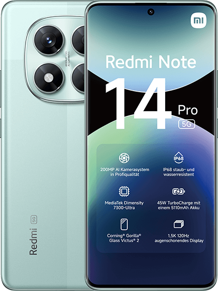 Xiaomi Redmi Note 14 Pro 5G Coral Green